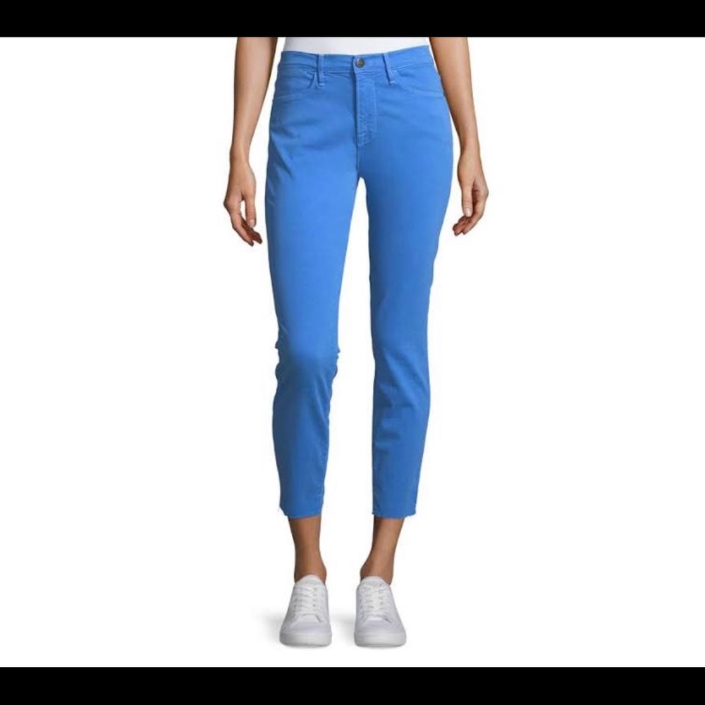 FRAME Le High skinny jeans with raw edge hem
